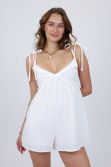 Bria Romper in White