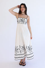 Palermo Dress in Oat/Black