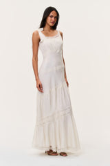 Andresy Silk Asymmetrical Maxi Dress