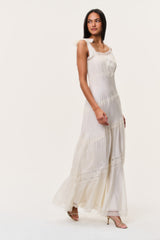 Andresy Silk Asymmetrical Maxi Dress