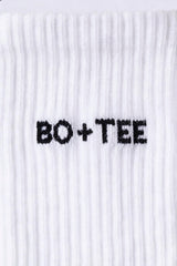 Ribbed Half-Crew 3-Pack Socks in White Pink