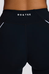Soft Active Contrast Leggings in Black