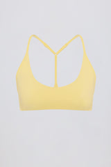 Soft Active Racerback Sports Bra in Lemon