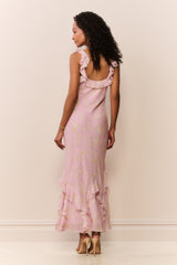 Roseline Floral Chiffon Maxi Dress