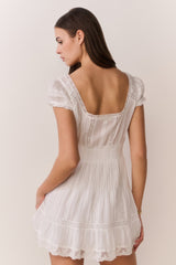 Edena Cotton Victorian Mini Dress