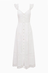 Kailette Cotton Maxi Dress - OPTIC WHITE