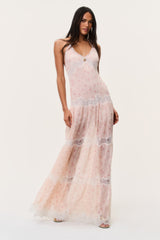 Kieva Floral Cotton-Silk Maxi Dress