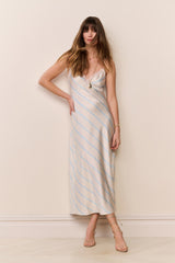 Manuela Floral Stripe Maxi Dress