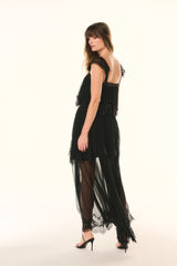 Maralee Silk Chiffon Maxi Dress