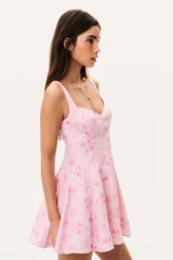 Nabi Linen Floral Mini Dress