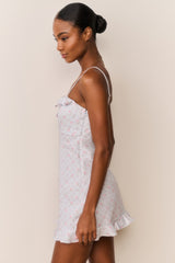 Stephania Floral Cotton Mini Dress