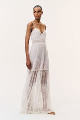 Valmy Embroidered Tulle Maxi Dress