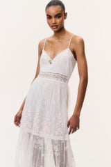 Valmy Embroidered Tulle Maxi Dress