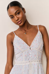 Zirelle Floral Cotton Lace-Trimmed Mini Dress