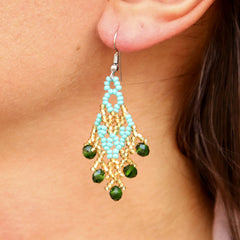 Beaded Earrings - Diamond