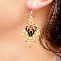 Beaded Earrings - Diamond