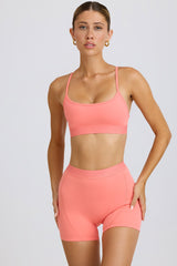 Soft Active Mini Shorts in Coral