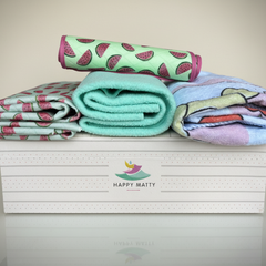 Cozy Care Essentials Fruit Print Hamper