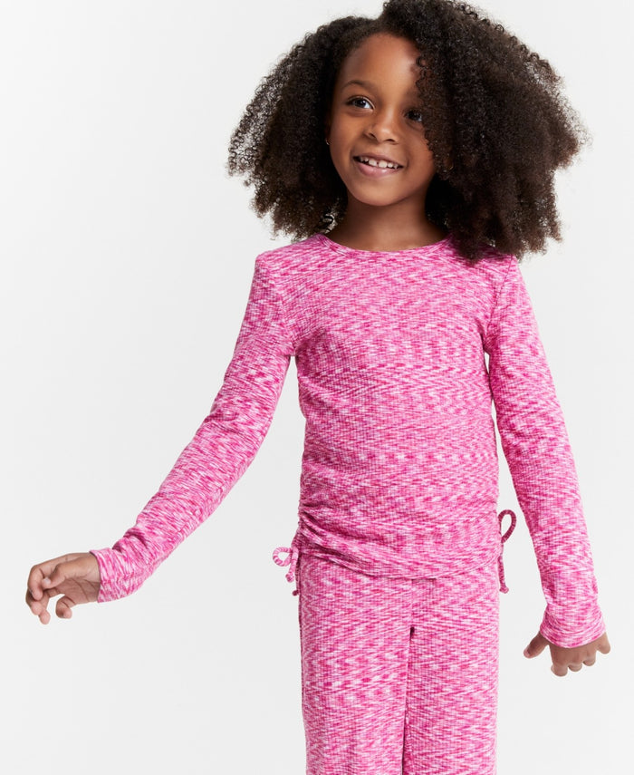 Epic Threads Girls Space-Dyed Side-Ruched Ribbed Top