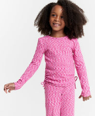 Epic Threads Girls Space-Dyed Side-Ruched Ribbed Top