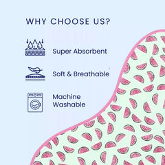 Happy Matty Baby Burp Sheet – Super Absorbent, Soft, Breathable and Machine Washable
