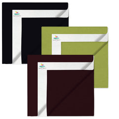 Maroon + Green + Plum Dry Sheet (Pack of 3)