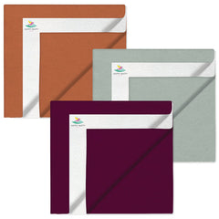 Peach + Grey + Maroon Dry Sheet (Pack of 3)