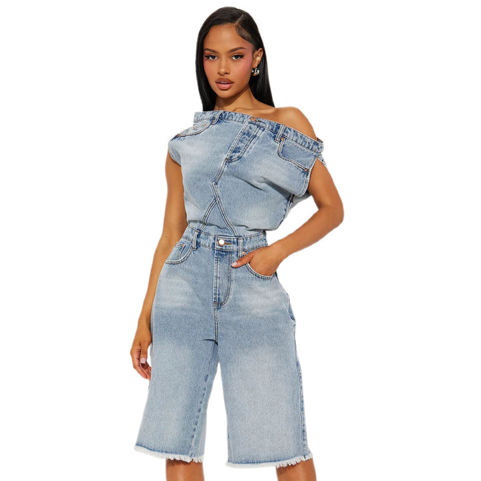 The Pillars of Salt Deconstructed Denim Romper
