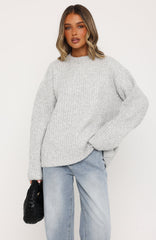 Lavinia Knit Sweater Grey Marle