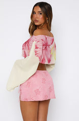 Goddess You Sequin Mini Skirt Pink