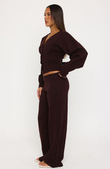 Kassandra Knit Pants Chocolate