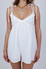 Bria Romper in White