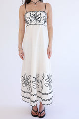 Palermo Dress in Oat/Black