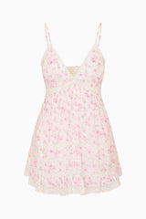 Alonna Blooming Floral Mini Dress - RUSTIC ORCHID
