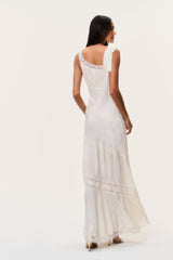 Andresy Silk Asymmetrical Maxi Dress