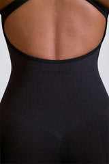 Racer Back Define Luxe Unitard in Black