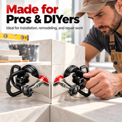 Professional Corner Seam Leveling Tool – Heavy-Duty Suction Cup Tile & Countertop Alignment Clamp