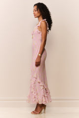 Roseline Floral Chiffon Maxi Dress