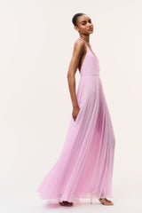 Dayna Chiffon Open Back Maxi Dress