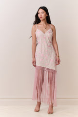 Evalette Floral Fringe Maxi Dress