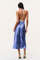 Evania Star Print Midi Slip Dress