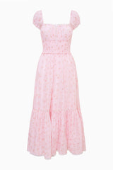 Lyssara Floral Cotton Maxi Dress