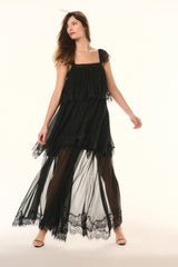 Maralee Silk Chiffon Maxi Dress