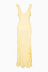Roseline Chiffon Ruffle Maxi Dress