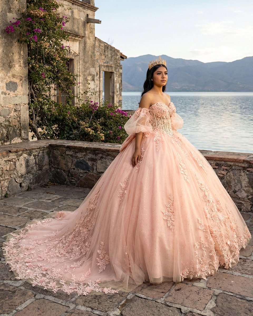 Ball-Gown Pink Tulle Sweetheart Sleeveless Quinceanera Dresses with Bow