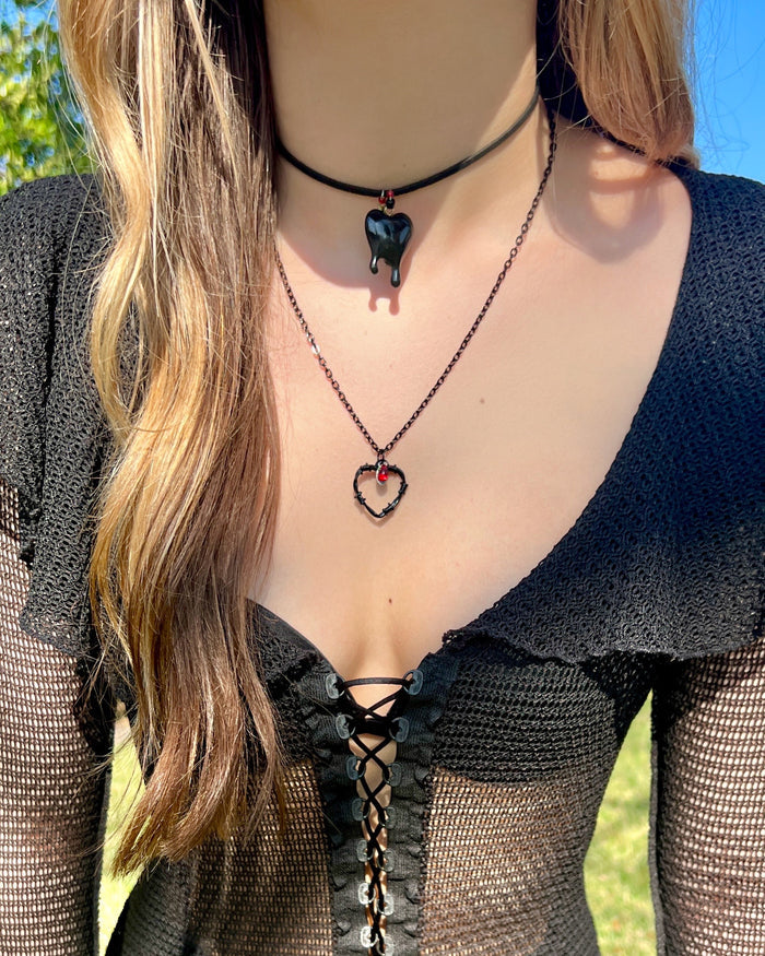 Black Choker/ Bracelet ~ I Want Your Heart Holiday 2025 by Johnnie Guilbert ~ Limited Edition