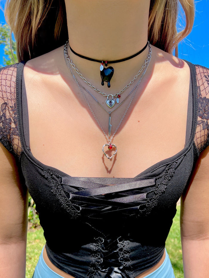 Black Choker/ Bracelet ~ I Want Your Heart Holiday 2025 by Johnnie Guilbert ~ Limited Edition