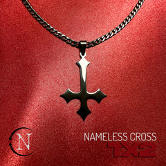 Black ~ Nameless Cross Necklace by TX2
