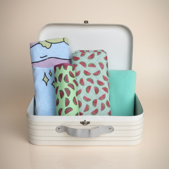 Cozy Care Essentials Fruit Print Hamper