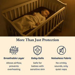 Dark Brown Waterproof  Crib Mattress Protector Sheet
